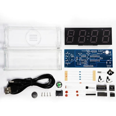 DIY Digital Tube Clock Kit &ndash; Temperature Alarm and Week Display