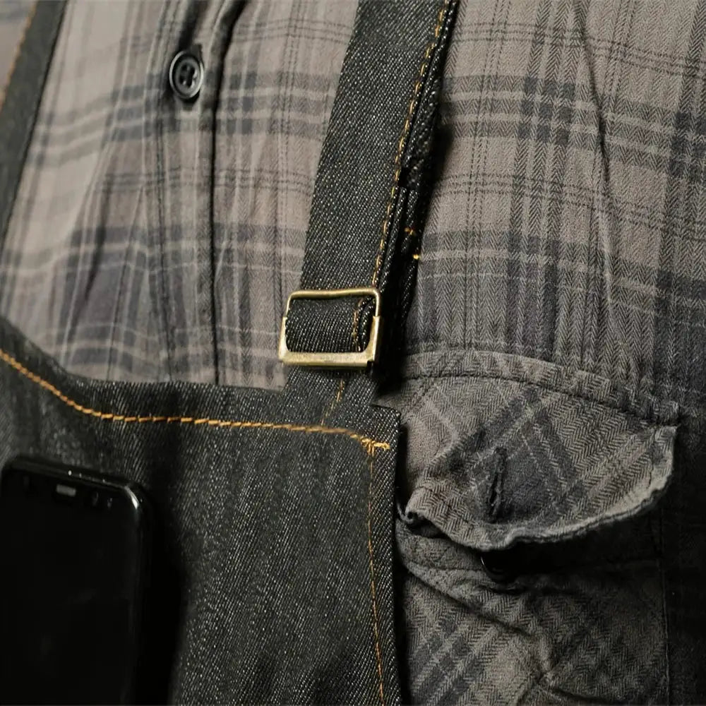 Lightweight Denim Jean Tool Apron with Pockets Waterproof Waxed Canvas Apron for Men and Women Adjustable Work Apron by InterCyprus Trading Ltd