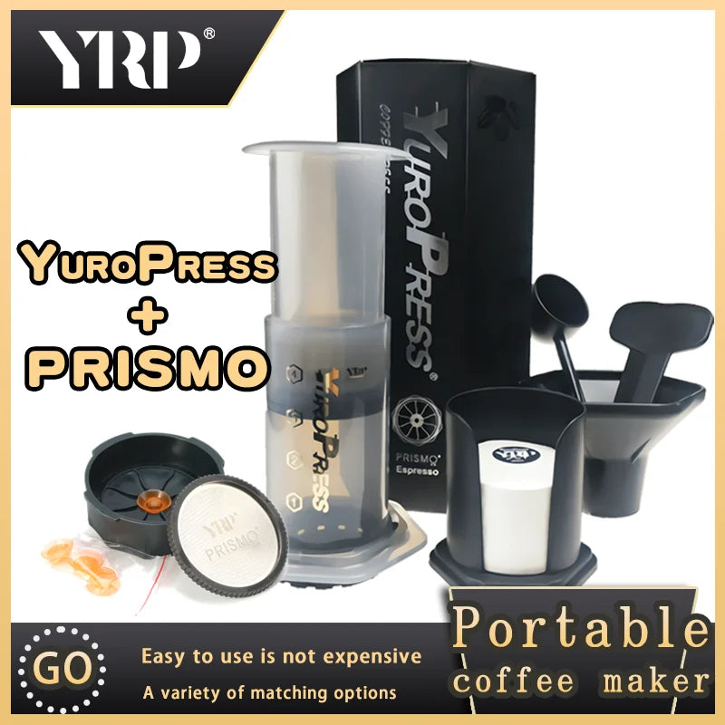 YRP Portable Espresso Coffee Maker with 350 Paper Filters Upgraded version