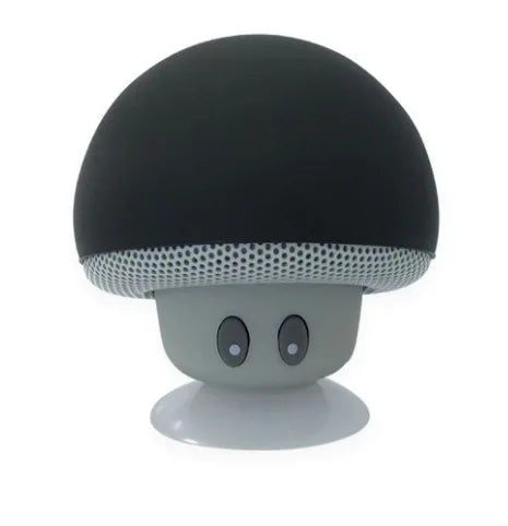 Mushroom Shaped Bluetooth Speaker with Suction Cup - Cute, Portable, Dustproof, Perfect Gift for Kids &amp; Women Black