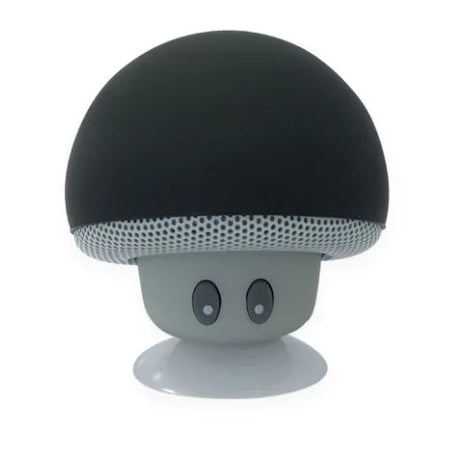 Mushroom Shaped Bluetooth Speaker with Suction Cup - Cute, Portable, Dustproof, Perfect Gift for Kids &amp; Women Black