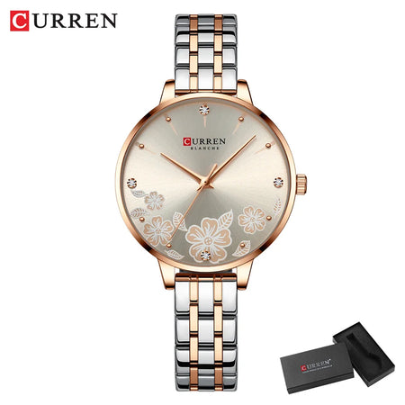 CURREN Ultra Thin Stainless Steel Women&rsquo;s Quartz Watch khaki box