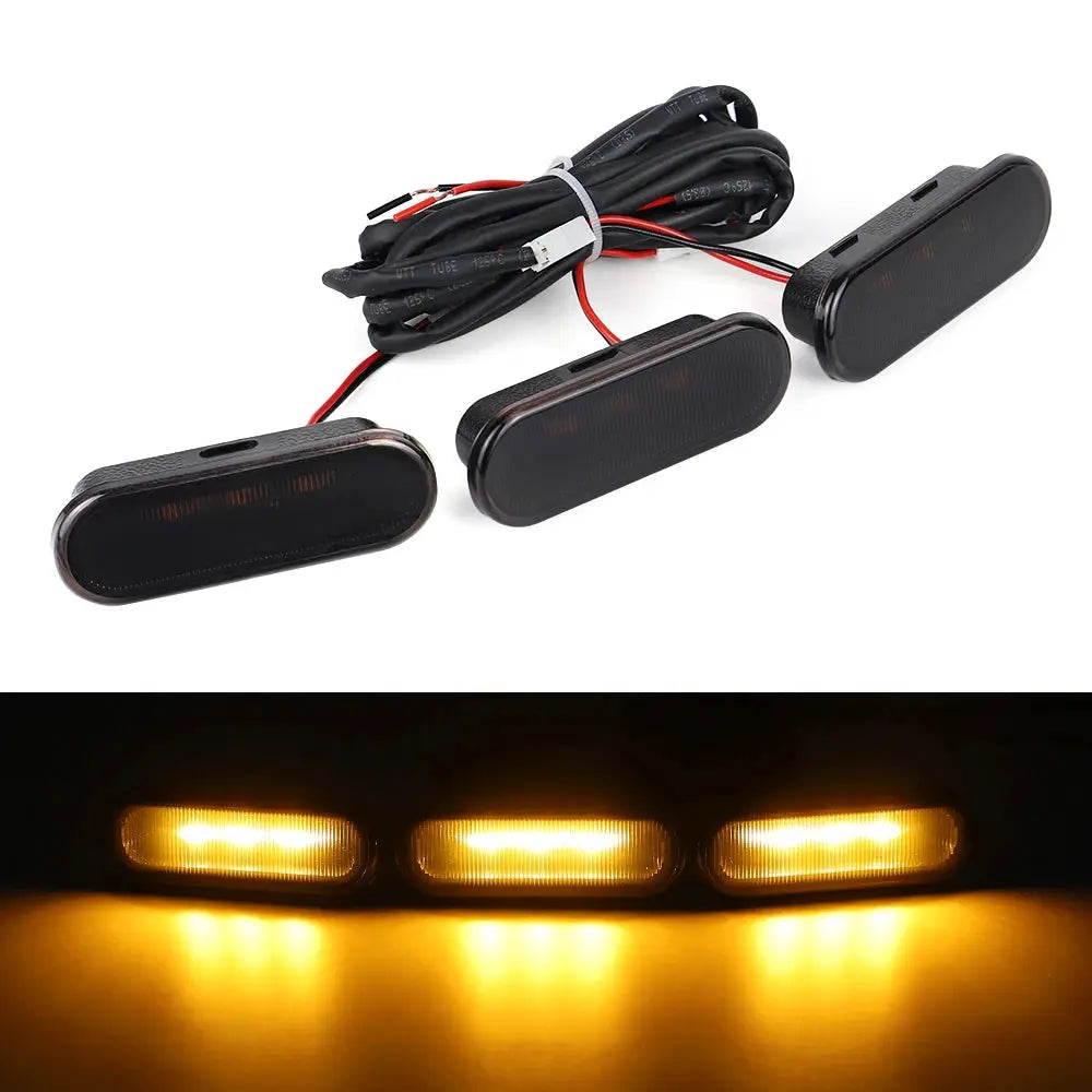 3 pcs Front Grill Lights for Ford Bronco 2021-2024 2-door and 4-door Badlands Wildtrak Everglades by InterCyprus Trading Ltd