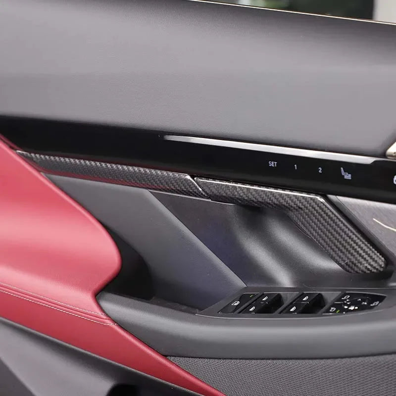 BMW 5 Serisi G60 2024 Karbon Fiber Kapı Kolu Kapakları 4 Adet