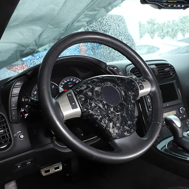 Copertura decorativa volante Corvette C6 in vera fibra di carbonio