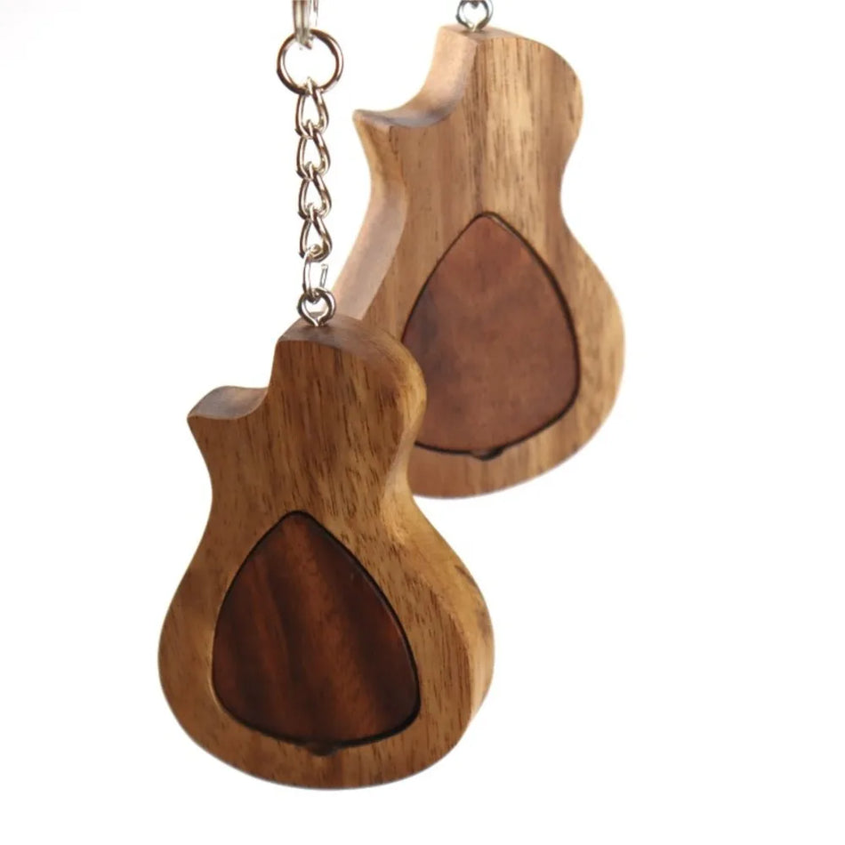 Solid Wood Guitar Pickup With Storage Box And Keychain