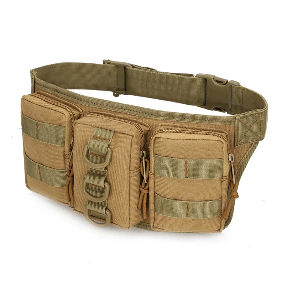 Triple Small Waist Bag Camouflage - Durable Waterproof Mud Color