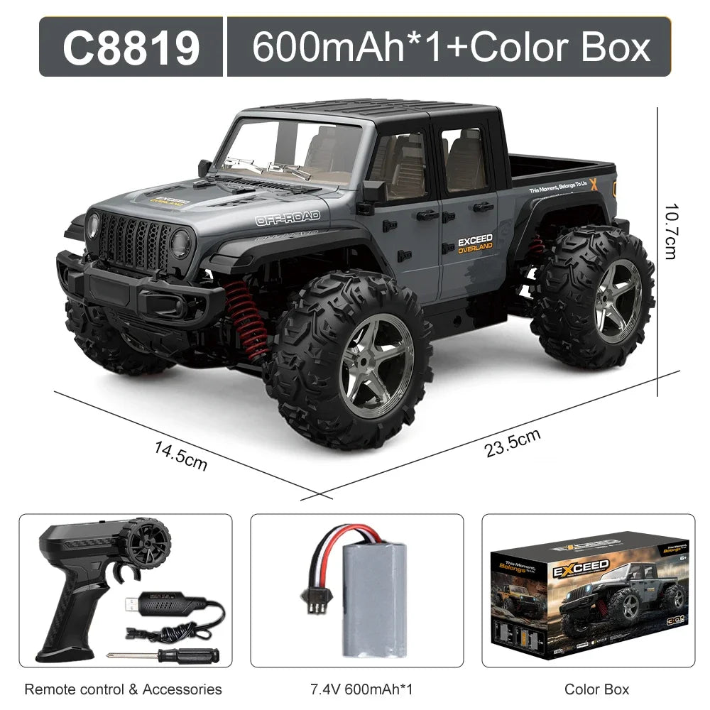 1 Of 20 Full-Scale RC Car 4WD Off-Road Crawler &ndash; LED Lights GRAY