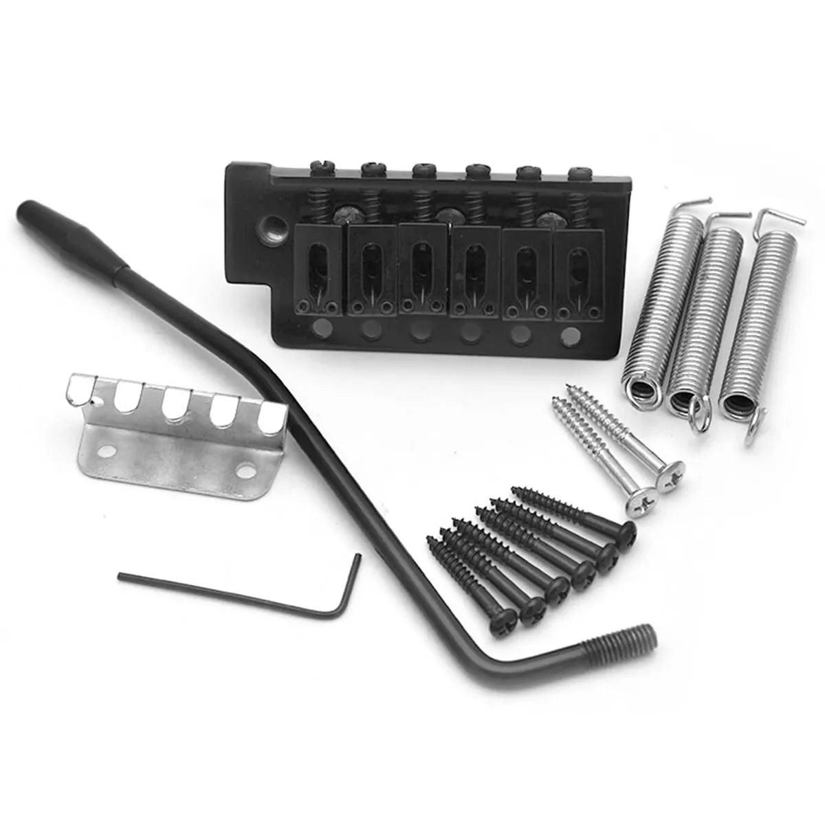 Miwayer 52.5mm Tremolo Bridge Chrome &ndash; Vintage Design Black