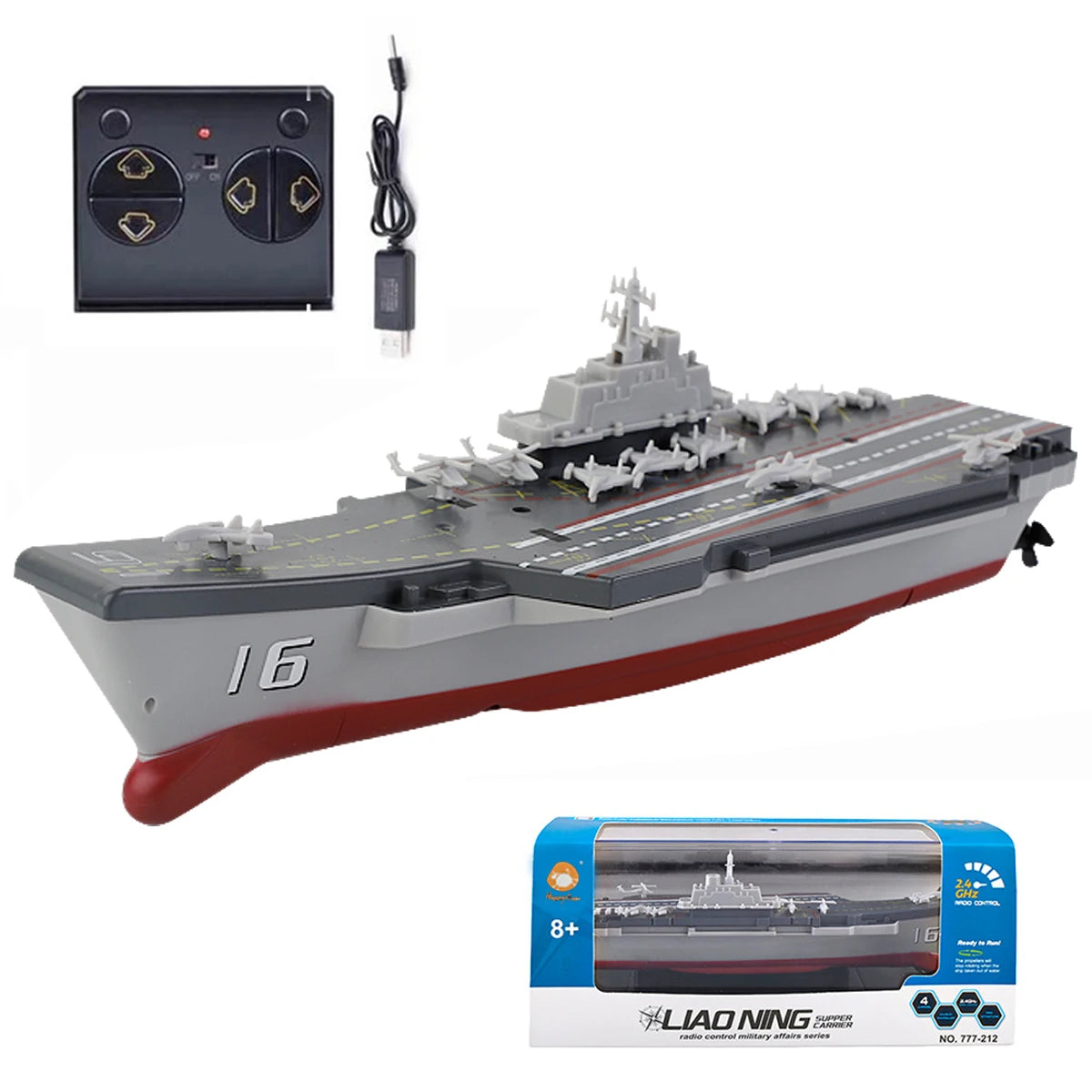 NEUSNEY Mini RC Nuclear Submarine Toy with Remote Control GRAY