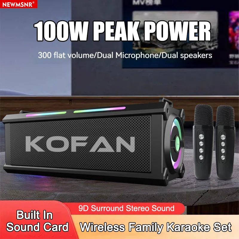 NEWMSNR 100W Subwoofer Bluetooth Speaker &ndash; Wireless Karaoke