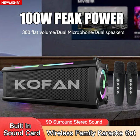 NEWMSNR 100W Subwoofer Bluetooth Speaker &ndash; Wireless Karaoke
