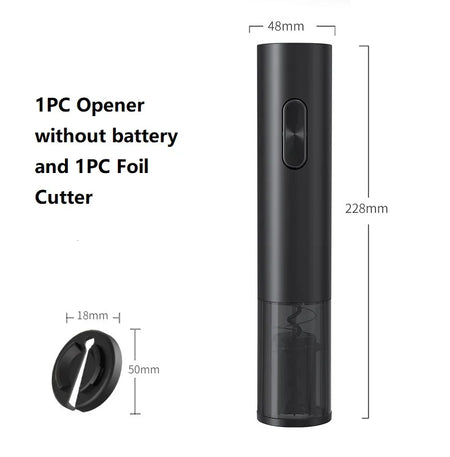 AA Battery Electric Wine Opener - Requires AA Batteries GRAY
