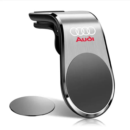 Magnetic Car Phone Holder for Audi - Compatible with A6, A4, S3, S4, Q3, Q5, Q7, TT Models - Premium Metal Stand Silver / For Audi