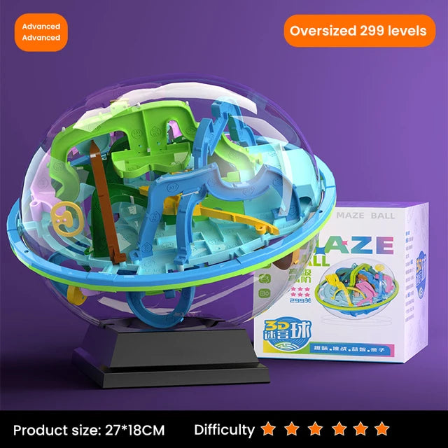 3D Puzzle Ball Maze Toy &ndash; Brain Challenge For Kids Fun 299 level