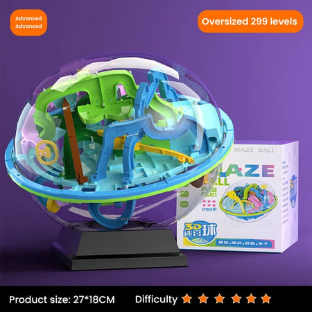 3D Puzzle Ball Maze Toy &ndash; Brain Challenge For Kids Fun 299 level