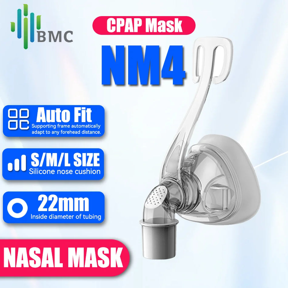 BMC NM4 Burun CPAP Maskesi Başlık ile 22mm Hortum S M L