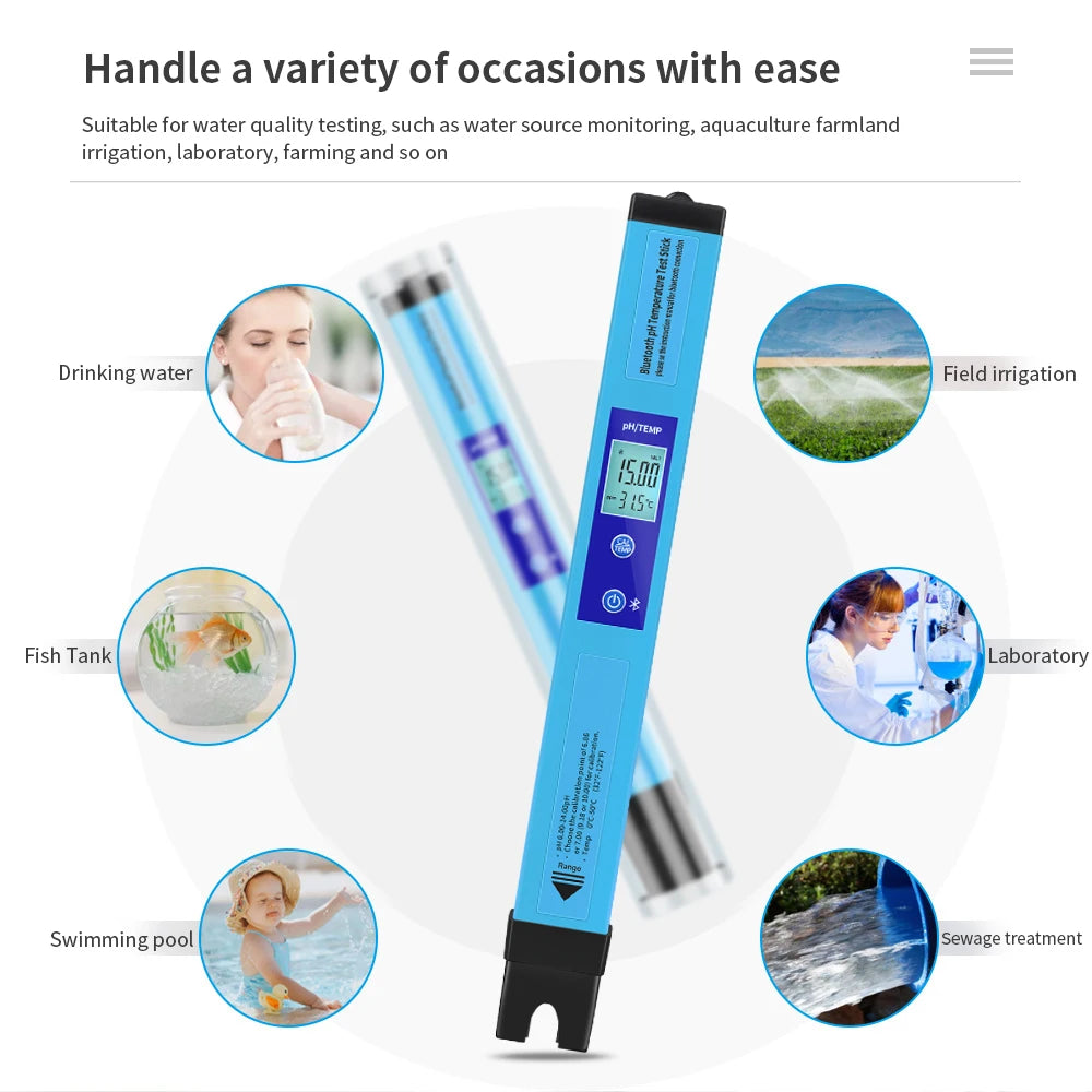 2/5 In 1 Bluetooth PH Meter TDS EC Salinity SG &ndash; Backlit