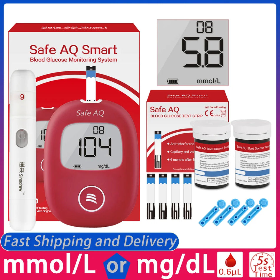 Safe AQ Blood Glucose Meter &ndash; Fast Results in 5 Seconds