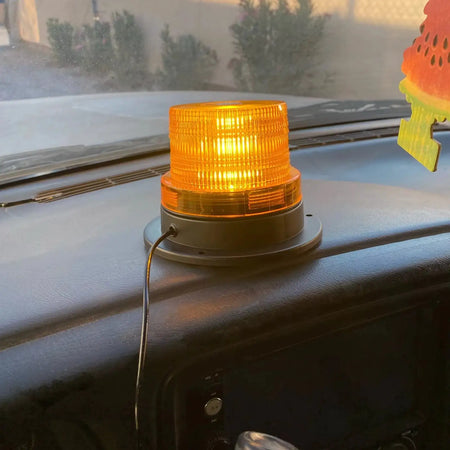 Magnetic Base LED Amber Emergency Strobe Light Car Roof Flashing Hazard Warning Light 12V/24V Vehicle Safety Beacon Lamp by InterCyprus Trading Ltd