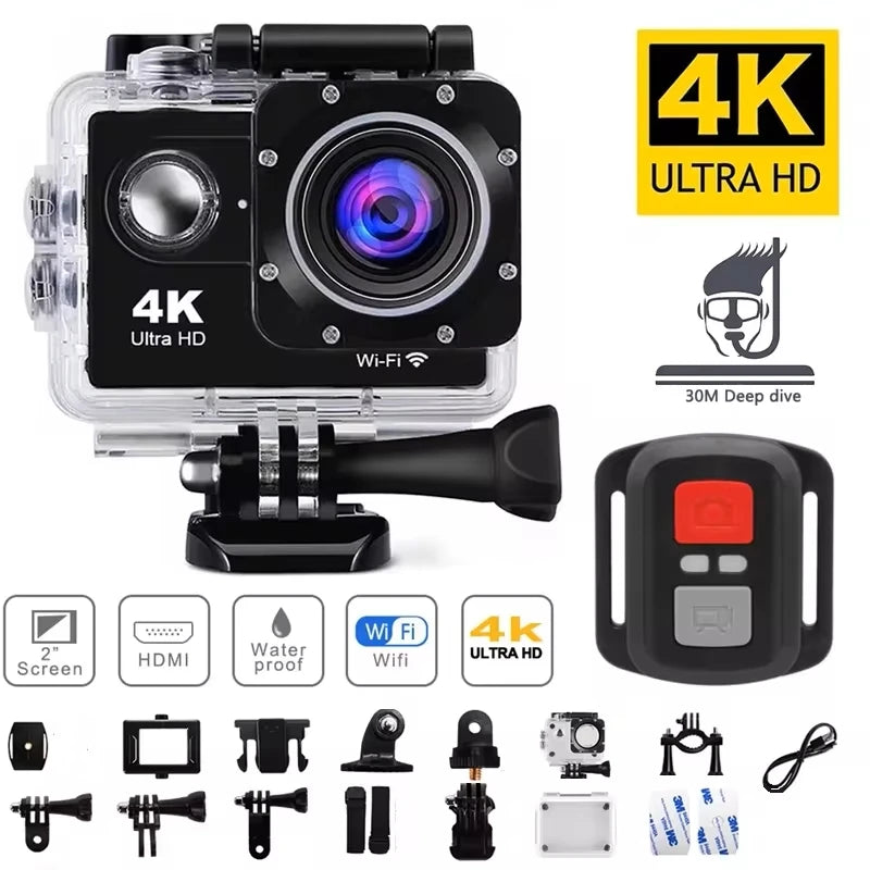4K Waterproof Action Camera with WiFi and 170&deg; Wide Angle