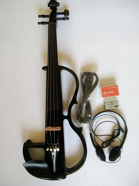 Solid Wood Electric Violin Ebony &ndash; Handmade Craftsmanship