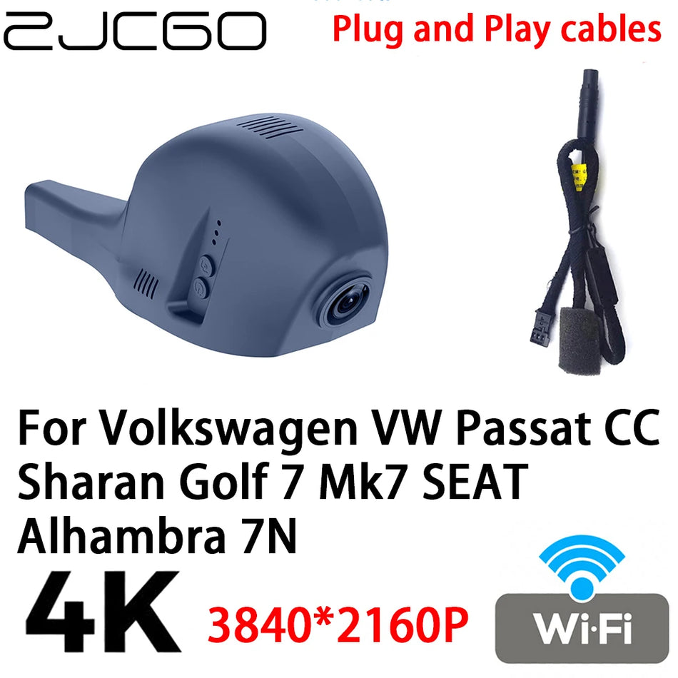 Dash Cam za Volkswagen Passat CC i Golf 7 Mk7 4K DVR Plug and Play Auto kamera