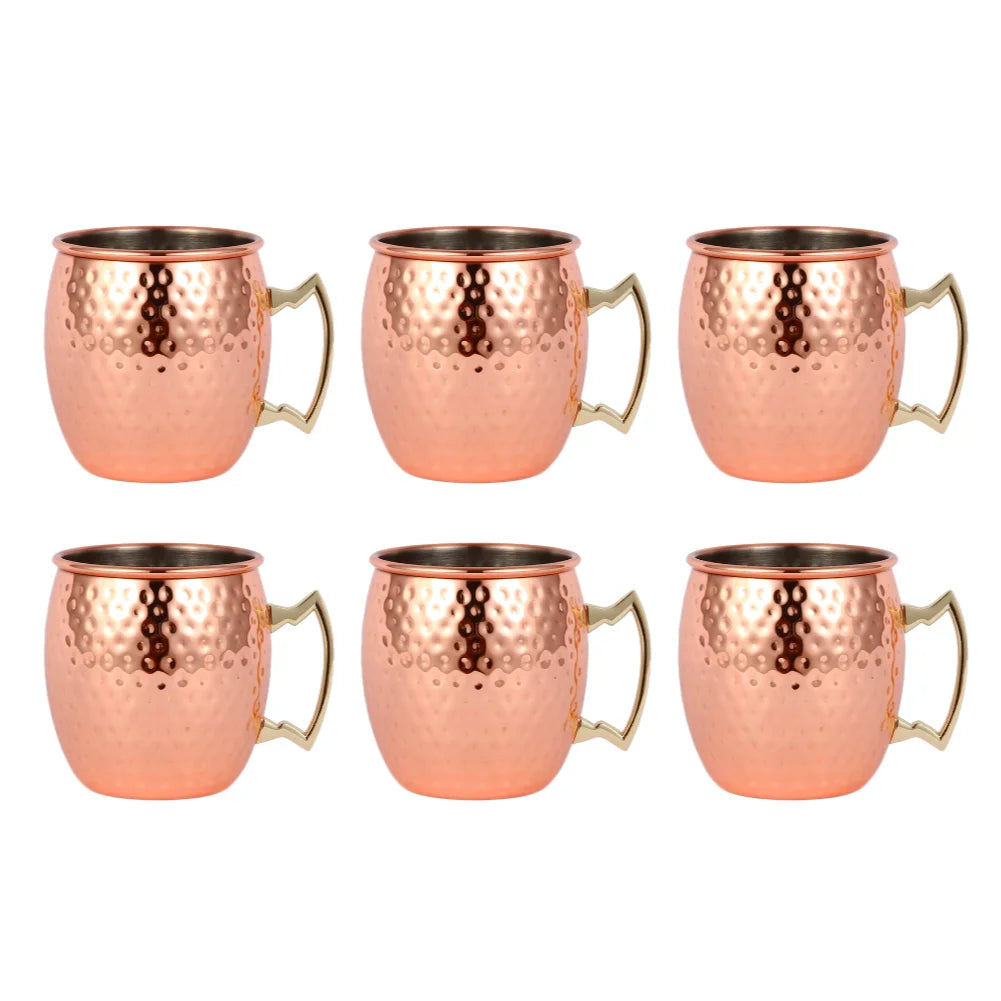 500ML Copper Moscow Mule Mug - Durable Stainless Steel 6PCS Copper Mugs / CHINA / As Show