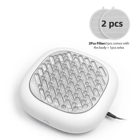 130W Powerful Brushless Nail Dust Collector &ndash; Super Suction Nail Dust Extractor Silver / US PLUG (100-110V)