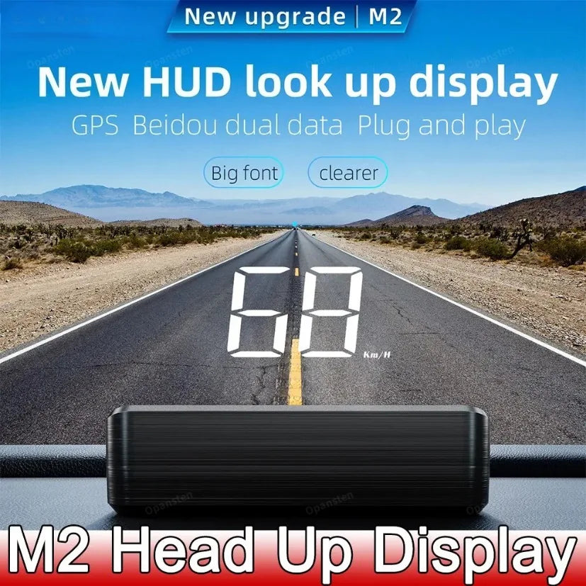 M2 GPS Car Head-Up Display &ndash; Digital HUD Speedometer KMH