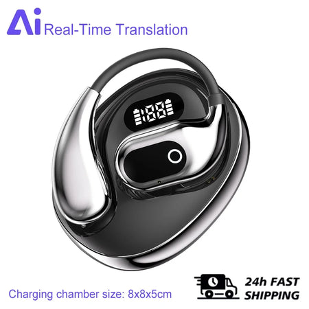 AI Translator Earphones Black-With Ai