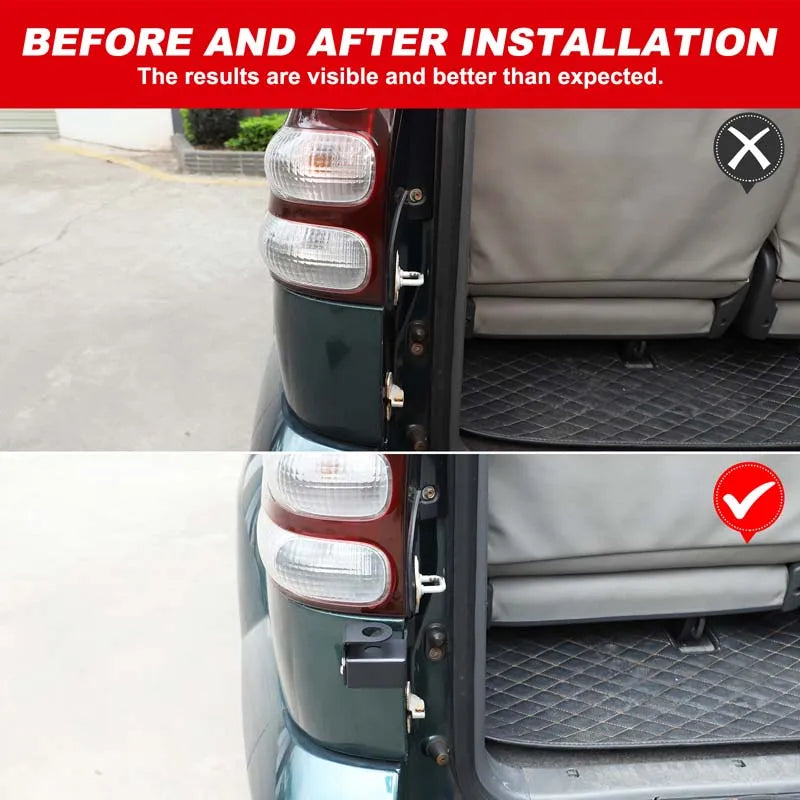 Black Carbon Steel Tailgate Antenna Bracket Prado 120