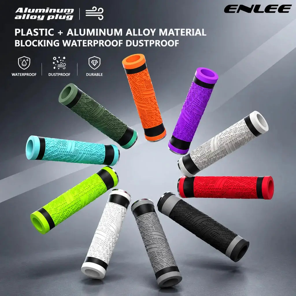 ENLEE Mtb Bike Grips Handle Flat Handlebar Bicycle Silicone Mountain Bicycle Handlebar Covers Soft Ultralight Grips Accessories by InterCyprus Trading Ltd