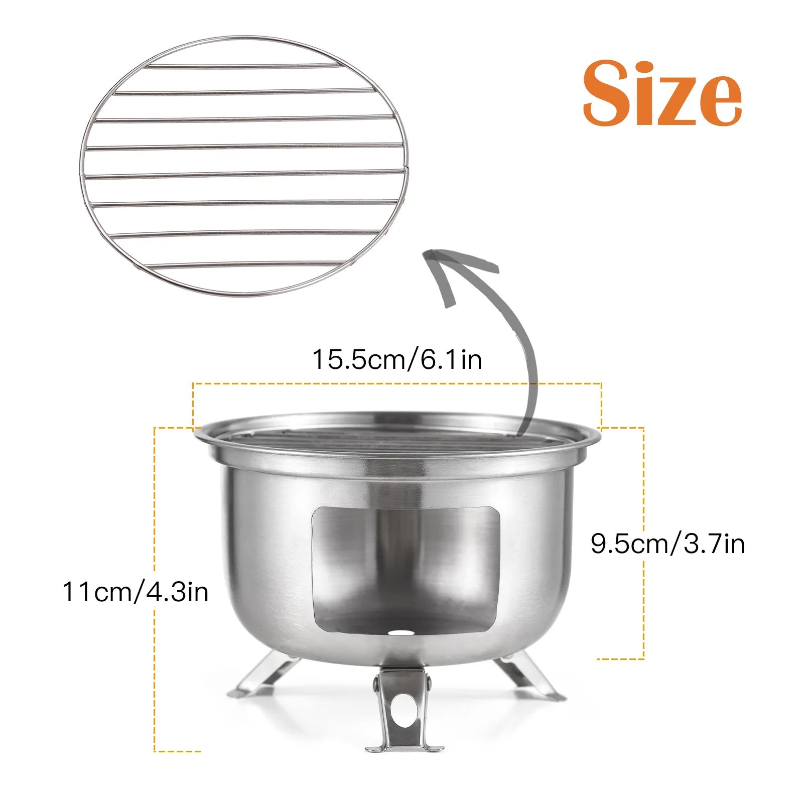 Camping Stove Mini Backpacking Wood Burner &ndash; All In One Grill