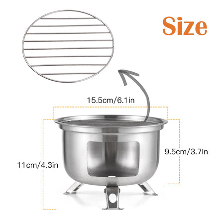 Camping Stove Mini Backpacking Wood Burner &ndash; All In One Grill