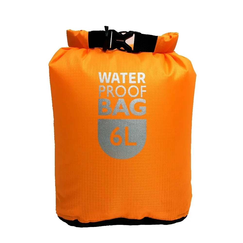 Waterproof Dry Sack Bag for Outdoor Adventures - 6L &amp; 12L Options Orange 6L / CN (Origin)