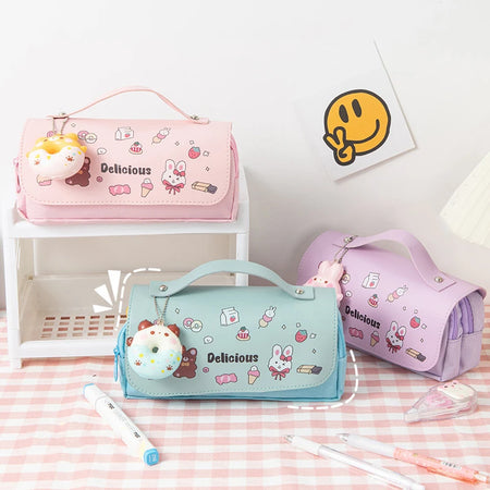 JETTING Cute Cat Double Layer Pencil Case