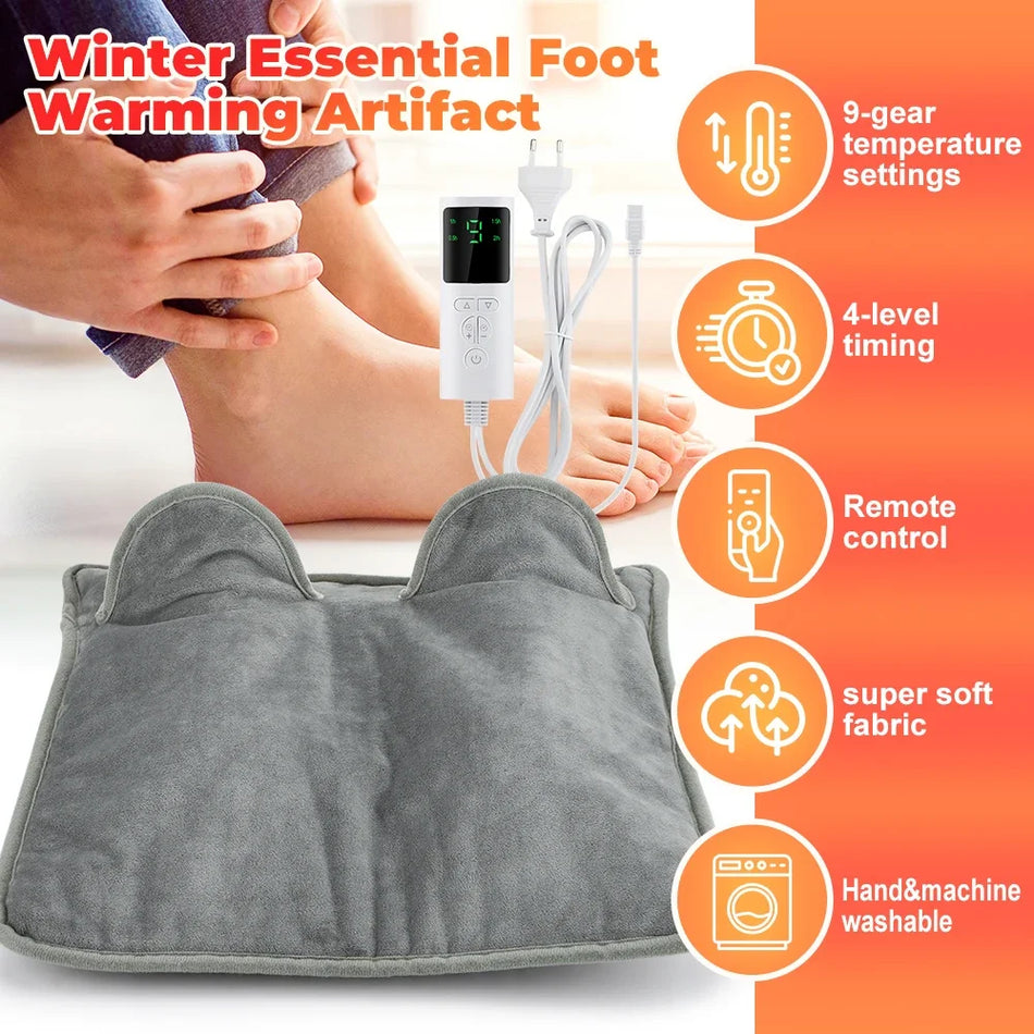 Electric Foot Heating Pad &ndash; Washable Cozy Feet Warmer
