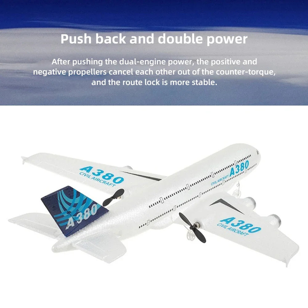 RC Plane A380 Foam Glider &ndash; Gyroscope Stabilized Flight
