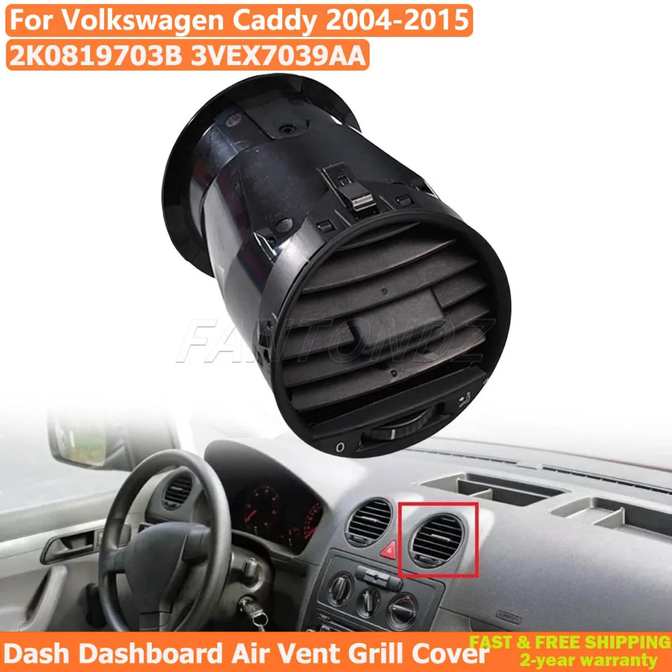 Cubierta de la Rejilla de Ventilación del Tablero Frontal para VW Caddy 2004-2015
