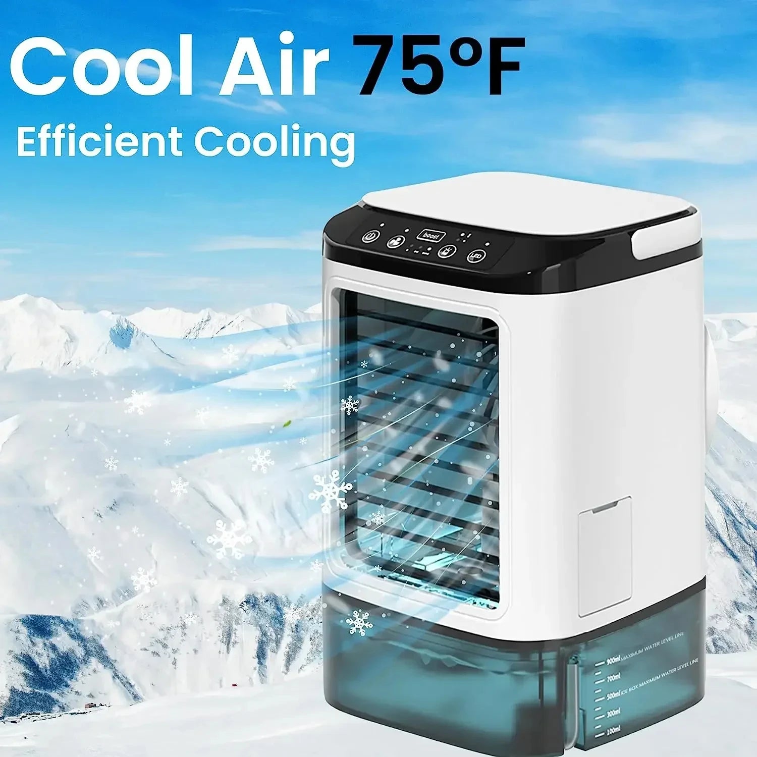 Portable Dual Spray Air Conditioner Fan | 3-Speed Ultrasonic Atomization
