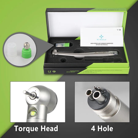 WJ Medical Dental High Speed LED Handpiece &ndash; Push Button 4H-T-SET