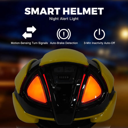 Smart Bike Helmet with Light &ndash; Night Light with Auto Brake