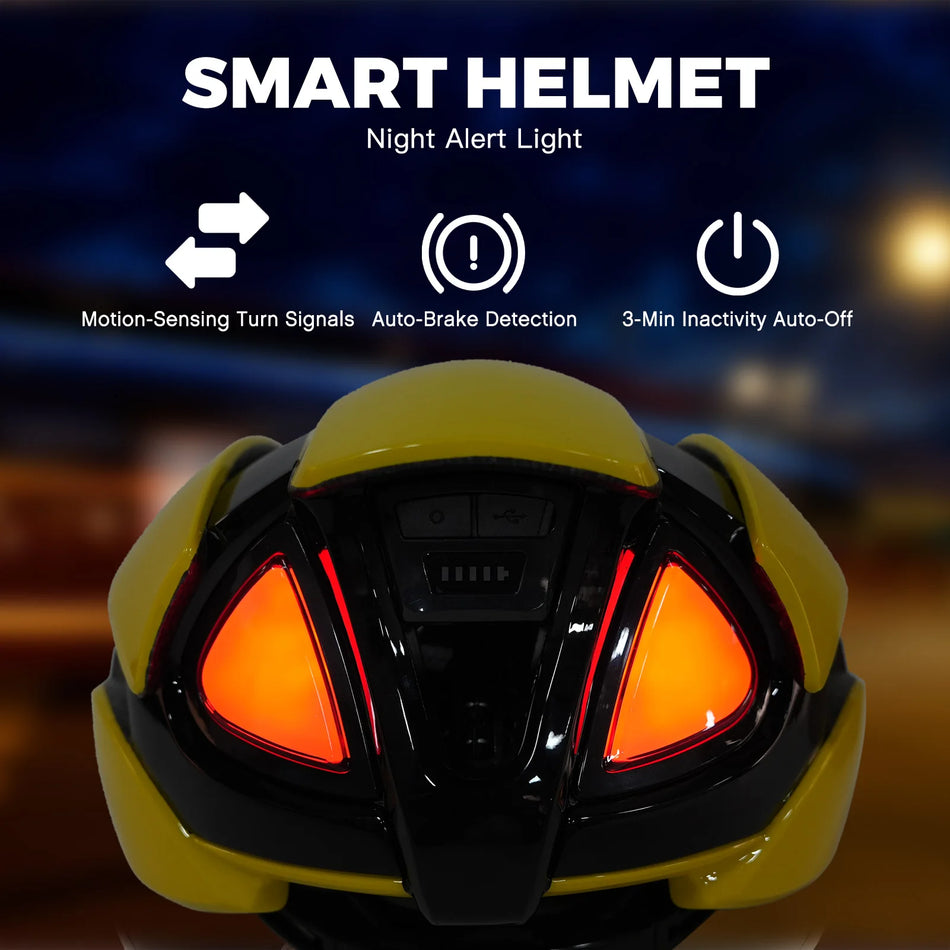 Smart Bike Helmet with Light &ndash; Night Light with Auto Brake