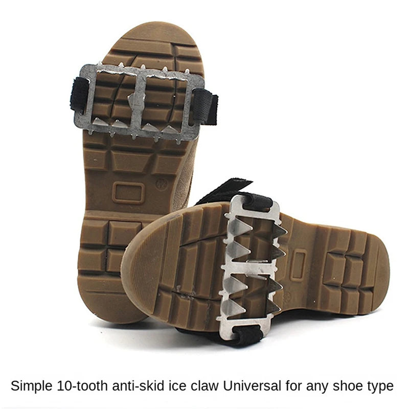Snow Non-slip Shoe Cover &ndash; Ice Grips For Winter Climbing 10 Teeth / CHINA