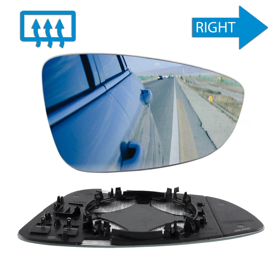 VW Passat B7 Right Driver Side Convex Heated Mirror Glass