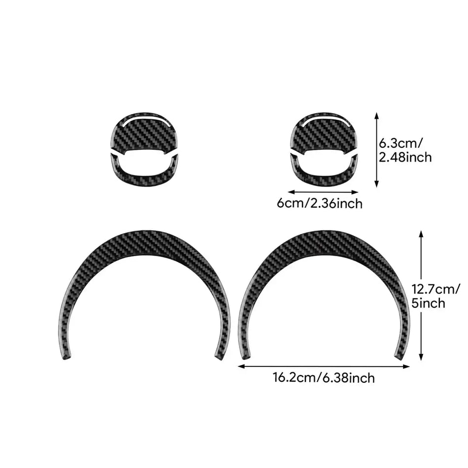 Carbon Fiber Air Vent Trim for Renault Clio 4 2013-2018 by InterCyprus Trading Ltd