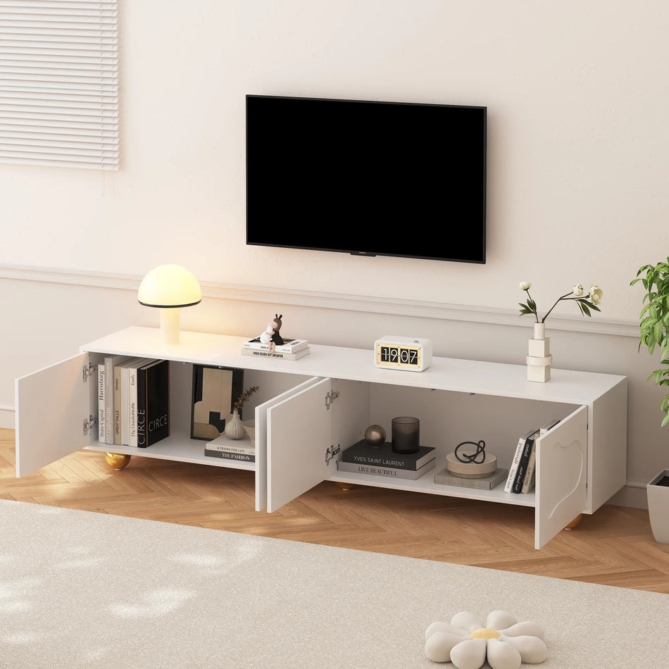 Mueble de TV en la nube Bajo 180 por 40 por 45 cm Dos armarios