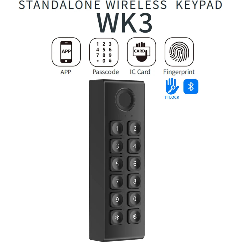 WK3 &ndash; Bluetooth Wireless Keypad For TTLOCK Access Control