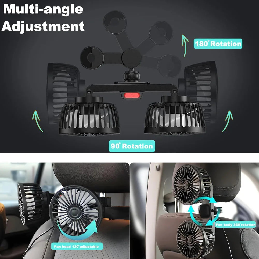 New Car Fan &ndash; 3-Speed Seat Back Cooling 360 Degree Rotation